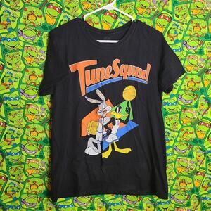 Bugs Daffy Tune Squad Space Jam M  T-SHIRT 100% Cotton Black